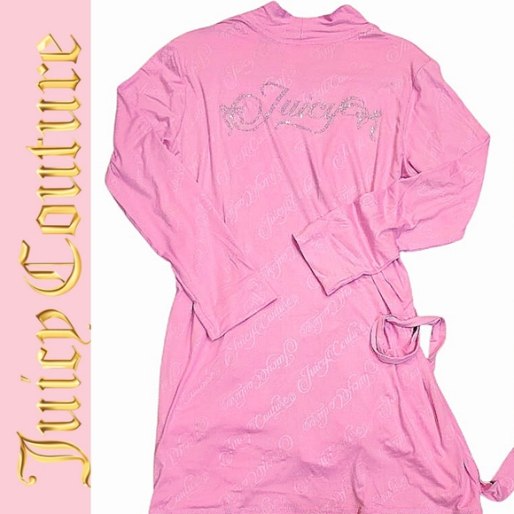 Juicy Couture Rhinestone Bow Logo Juicy Embossed Robe